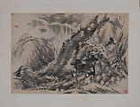 Landscape, Bada Shanren (Zhu Da) (Chinese, 1626–1705), Album of twelve leaves; ink and color on paper, China