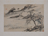 Landscape, Bada Shanren (Zhu Da) (Chinese, 1626–1705), Album of twelve leaves; ink and color on paper, China