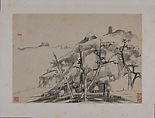 Landscape, Bada Shanren (Zhu Da) (Chinese, 1626–1705), Album of twelve leaves; ink and color on paper, China