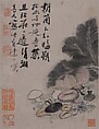 Vegetables, Shitao (Zhu Ruoji) (Chinese, 1642–1707), Album of four leaves; ink and color on paper, China
