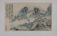 Landscapes Depicting Poems of Huang Yanlü, Shitao (Zhu Ruoji) (Chinese, 1642–1707), 12 leaves from an album of 22; ink and color on paper, China
