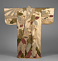 Robe (Kosode) with Cherry Blossoms and Cypress Fence | Japan | Edo ...