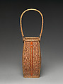 Karamono-Style Flower Basket (Hanakago), Wada Waichisai I (Japanese, 1851–1901), Timber bamboo, rattan, and lacquer, Japan
