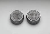 Pair of ink palettes in the form of the Stone Drum, Slate, China