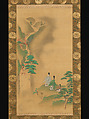 Nunobiki Waterfall, Mount Yoshino, and Tatsuta River, Kano Tsunenobu (Japanese, 1636–1713), Triptych of hanging scrolls; ink and color on silk, Japan