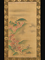 Nunobiki Waterfall, Mount Yoshino, and Tatsuta River, Kano Tsunenobu (Japanese, 1636–1713), Triptych of hanging scrolls; ink and color on silk, Japan