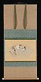 Cherry Blossoms, Sakai Hōitsu (Japanese, 1761–1828), Fan mounted as a hanging scroll; ink and color on paper, Japan
