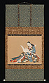 Courtesan Writing a Letter, Kaigetsudō Doshin (Japanese, active 1711–1736), Hanging scroll; ink and color on paper, Japan