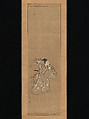 The Auspicious Noh Dance "Okina", Toriyama Sekien (Japanese, 1712–1788), Triptych of hanging scrolls; ink, color, and gold on paper, Japan