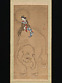 Eguchi no Kimi, Katsukawa Shuntei (Japanese, 1770–1820), Hanging scroll; ink, color and gold on paper, Japan