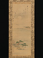 Snow, Moon, and Cherry Blossoms (Yoshiwara in Three Seasons), Chōbunsai Eishi (Japanese, 1756–1829), Triptych of  hanging scrolls; ink, color, and gold on silk, Japan