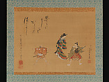 Fuwa Banzaemon, Utagawa Toyokuni II (Japanese, 1777–1835), Hanging scroll; ink and color on silk, Japan