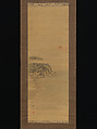 Shichirigahama and Enoshima, Utagawa Hiroshige (Japanese, Tokyo (Edo) 1797–1858 Tokyo (Edo)), Diptych of hanging scrolls; ink and color on silk, Japan
