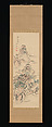 Fantastic Rocks with Cascading Waterfall; Fishing Boats by a Lake Hamlet, Aiseki (Japanese, active first half of the 19th century), Pair of hanging scrolls; ink and color on paper, Japan