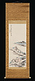 Herdboy and Water Buffaloes Returning Home, Takahashi Sōhei (Japanese, 1804–1835), Hanging scroll; ink and color on paper, Japan