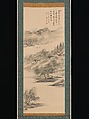Spring Landscape, Nukina Kaioku (Japanese, 1778–1863), Hanging scroll; ink and color on paper, Japan