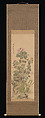 Flowers and Grasses of Autumn, Yamamoto Baiitsu 山本梅逸 (Japanese, 1783–1856), Hanging scroll; ink and color on silk, Japan