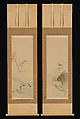 Sweetfish in Summer and Autumn, Maruyama Ōkyo 円山応挙 (Japanese, 1733–1795), Pair of hanging scrolls; ink, gold, and color on silk, Japan