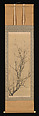Plum Blossoms, Yamamoto Baiitsu (Japanese, 1783–1856), Hanging scroll; ink on silk, Japan