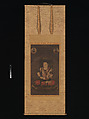 The Bodhisattva Monju (Manjushri) with Five Topknots, Hanging scroll; ink and color on silk, Japan
