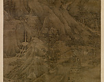 Riverbank, Attributed to Dong Yuan (Chinese, active 930s–960s), Hanging scroll; ink and color on silk, China