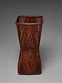 Rhombus-Pattern Flower Basket (Hanakago), Tanaka Kōji (Japanese, born 1941), Timber bamboo and rattan, Japan