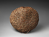 Sister Moon Flower Basket (Hanaire), Nagakura Ken'ichi (Japanese, 1952–2018), Timber bamboo, lacquer, powdered polishing stone, and clay, Japan