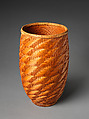 Lyric of Rippling Water Flower Basket (Hanakago), Kajiwara Aya (Japanese, born 1941), Timber bamboo, smoked dwarf bamboo, and rattan, Japan