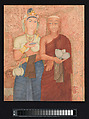Nun and Noble Female Devotee, L. T. P. Manjusri  Sri Lankan, Watercolor on paper, Sinhala