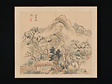 Landscapes of the Four Seasons, Takaku Aigai (Japanese, 1796–1843), Album with twelve leaves; ink and color on paper, Japan