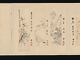 Album of Fifty-four Sketches, Watanabe Kazan (Japanese, died 1841), Album of fifty-four sketches; ink and color on paper, Japan