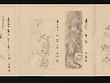 Album of Fifty-four Sketches, Watanabe Kazan (Japanese, died 1841), Album of fifty-four sketches; ink and color on paper, Japan