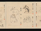 Album of Fifty-four Sketches, Watanabe Kazan (Japanese, died 1841), Album of fifty-four sketches; ink and color on paper, Japan