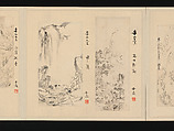 Album of Fifty-four Sketches, Watanabe Kazan (Japanese, died 1841), Album of fifty-four sketches; ink and color on paper, Japan