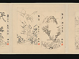 Album of Fifty-four Sketches, Watanabe Kazan (Japanese, died 1841), Album of fifty-four sketches; ink and color on paper, Japan