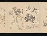 Album of Fifty-four Sketches, Watanabe Kazan (Japanese, died 1841), Album of fifty-four sketches; ink and color on paper, Japan