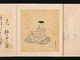 Portraits and Poems of the Thirty-six Poetic Immortals, Sumiyoshi Gukei (Japanese, 1631–1705), Album of thirty-six paintings and thirty-six poems; ink, color and gold on silk and paper, Japan