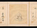 Portraits and Poems of the Thirty-six Poetic Immortals, Sumiyoshi Gukei (Japanese, 1631–1705), Album of thirty-six paintings and thirty-six poems; ink, color and gold on silk and paper, Japan