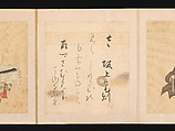 Portraits and Poems of the Thirty-six Poetic Immortals, Sumiyoshi Gukei (Japanese, 1631–1705), Album of thirty-six paintings and thirty-six poems; ink, color and gold on silk and paper, Japan