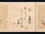 Portraits and Poems of the Thirty-six Poetic Immortals, Sumiyoshi Gukei (Japanese, 1631–1705), Album of thirty-six paintings and thirty-six poems; ink, color and gold on silk and paper, Japan