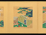 Scenes from The Tale of Genji, Tosa School, Pair of albums (accordion fold) with 
54 illustrations; ink, color and gold on paper, Japan
