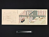 Sixteen Illustrations of Ancient Ceremonial Displays, Furuya Kōrin (Japanese, 1875–1910), Woodblock printed book (orihon, accordion-style binding), ink on paper, Japan