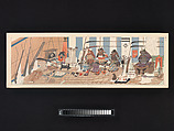 Sixteen Illustrations of Ancient Ceremonial Displays, Furuya Kōrin (Japanese, 1875–1910), Woodblock printed book (orihon, accordion-style binding), ink on paper, Japan