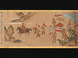 Illustrated Legends of the Origins of the Kumano Shrines, Set of three handscrolls; ink and color on paper, Japan