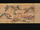 Illustrated Legends of the Origins of the Kumano Shrines, Set of three handscrolls; ink and color on paper, Japan