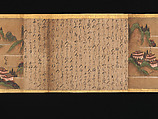Illustrated Legends of the Origins of the Kumano Shrines, Set of three handscrolls; ink and color on paper, Japan