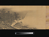 Landscape, Unkoku Tōban (Japanese, 1633–1724), Handscroll; ink on silk, Japan