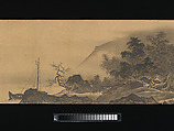 Landscape, Unkoku Tōban (Japanese, 1633–1724), Handscroll; ink on silk, Japan