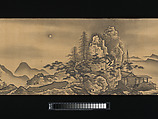 Landscape, Unkoku Tōban (Japanese, 1633–1724), Handscroll; ink on silk, Japan