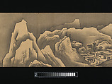 Landscape, Unkoku Tōban (Japanese, 1633–1724), Handscroll; ink on silk, Japan